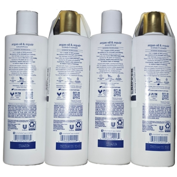 Dove Argan Oil & Repair Damage Therapy Shampoo & Conditioner 12 oz (2 Ea) - Picture 2 of 3